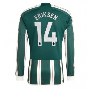 Manchester United Christian Eriksen #14 Koszulka Wyjazdowych 2023-24 Długi Rękaw